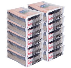Clear Vinyl Zippered Storage Bags 12 x 15 x 5 Inch 10-Pack
