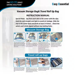 20-Packs PA+PE Vacuum Storage Bag, Space Saver Bags Compression for Comforters a