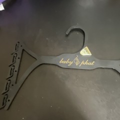 Baby Phat Black Plastic Traditional Clothes Hanger Non-Slip Notched Swivel Hook