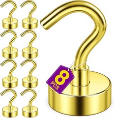 8 Pack Magnetic Hooks for Cruise Cabins 25 LB Magnets Heavy Duty Magnet Hooks fo
