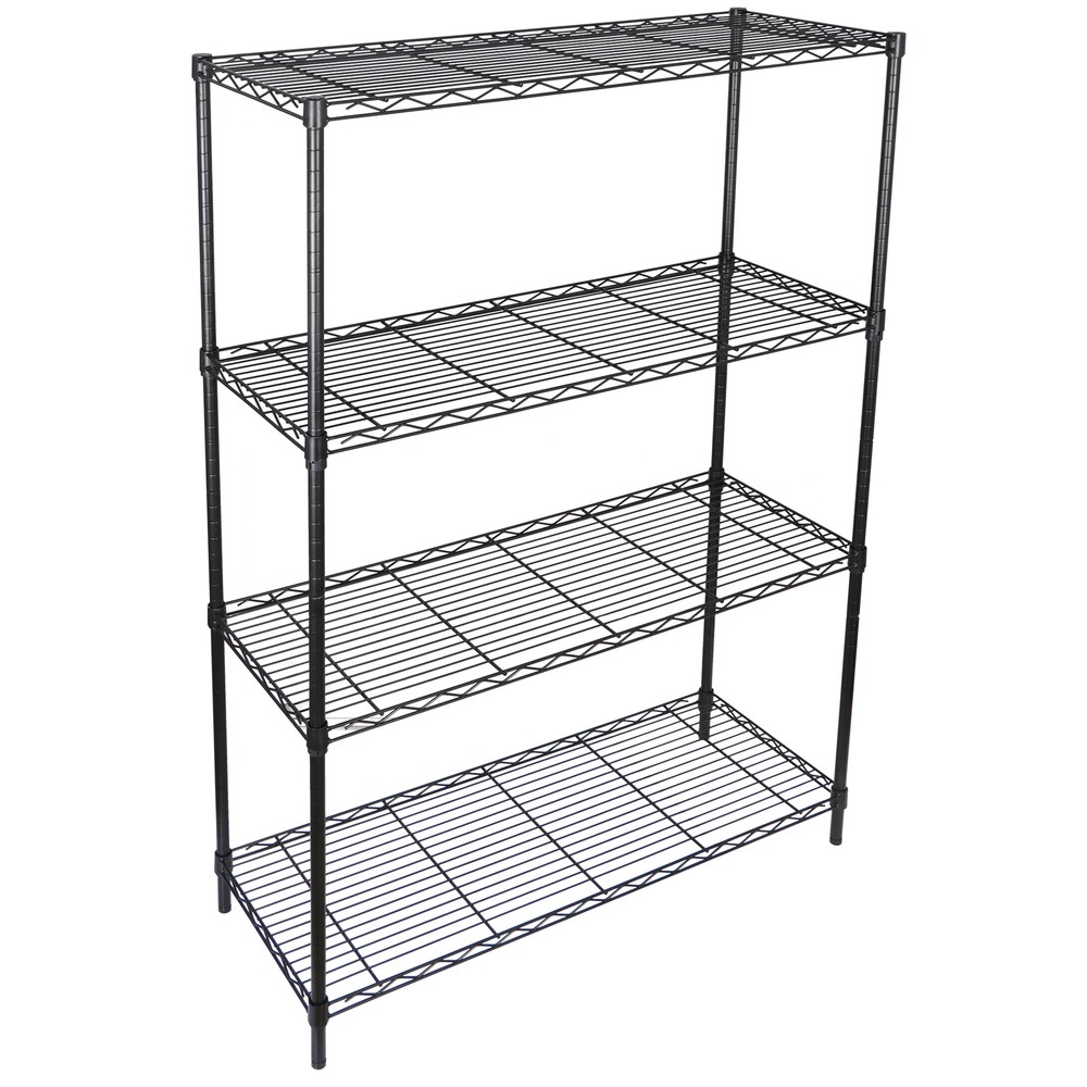 Wire Shelving Rack Shelf 4-Tier Household Kitchen Storage Metal Shelf Organizer
