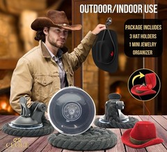 Universal Fit Cotton Rope Cowboy Hat Holder – Portable & Easy-Install Design
