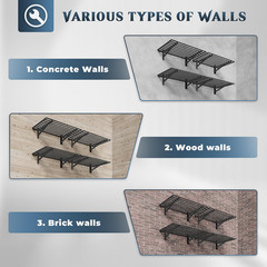Heavy Duty 4-Pack Wall Mounted Garage Shelves, 1000LB Capacity, 2×3 Ft