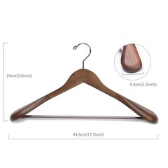 Luxury Wooden Suit Hangers 6 Pack Wood Coat Hangers Jacket Outerwear Shirt Hange