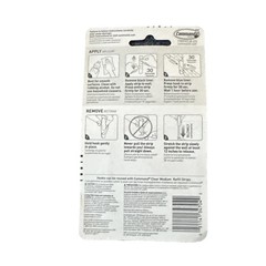 3M Command Clear Medium Hooks Holds 2 lb 2 Hooks 4 Strips New