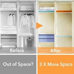 SpaceAid Jumbo Vacuum Storage Bags, Space Saver Sealer X-Large 3 Pack, Clear