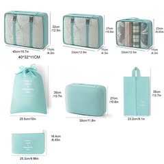 7x Travel Storage Bag Packing Cubes Set Luggage Organizer for Suitcase Carry On