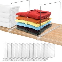 11 Inches Shelf Dividers for Closet Organization and Storage, 12 Pack Vertica…