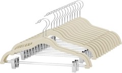 Velvet Pants Hangers 24 Pack Space Saving Non Slip Skirt Clips