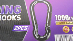 Heavy Duty Spring Snap Hooks Metal 2 Pcs 5.5″ 1000LBS Capacity Utility Carabiner
