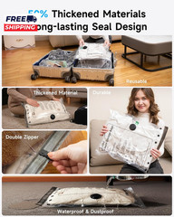 Travel Vacuum Bags 2026 Lastest Wireless Pump 4 Sizes Space Saver Vacuum Bags