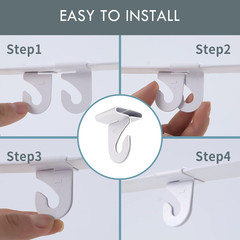 12 Pair Drop Ceiling T Bar Hooks White Metal Suspended Tile Clips