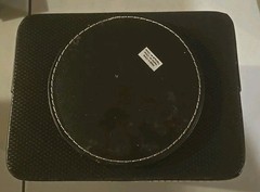 Unbranded Black Faux Leather Spinning Remote Control Holder Organizer