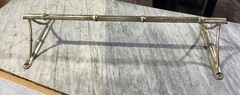 Vintage Set SILVER Metal Faux Bamboo Towel Racks Hollywood Regency 1970s Spain