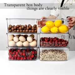 Stackable Clear Storage Containers – 4 Pack for Efficient Kitchen Organization
