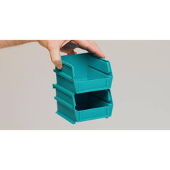 17 In. H X 16.5 In. W X 7.375 In. D Blue Plastic 24-Cube Organizer