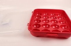 Sterilite Ornament Red Storage Case Holds 20 3.5″ Christmas Holiday Ornaments
