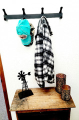 Metal Coat and Hat Rack One Piece Hooks 26 Inches Wide