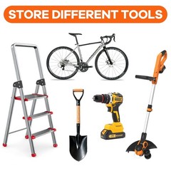 Wall-Mounted Garden Tool Hanger – 3 Pack for Weed Whackers, Trimmers & More