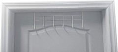 2x Over The Door Hook, Organizer Rack, Hanging for Coats, Hats, Towels, 6 Hook