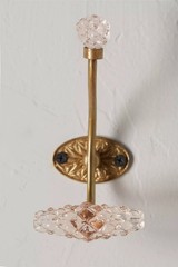 Anthropologie Pink Glass & Gold Etoile Hooks for Hats, Coats & More Set of 2