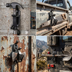6Pcs Heavy Duty Shovel Holder for Truck, Shovel Mount for Roof Rack with Metal