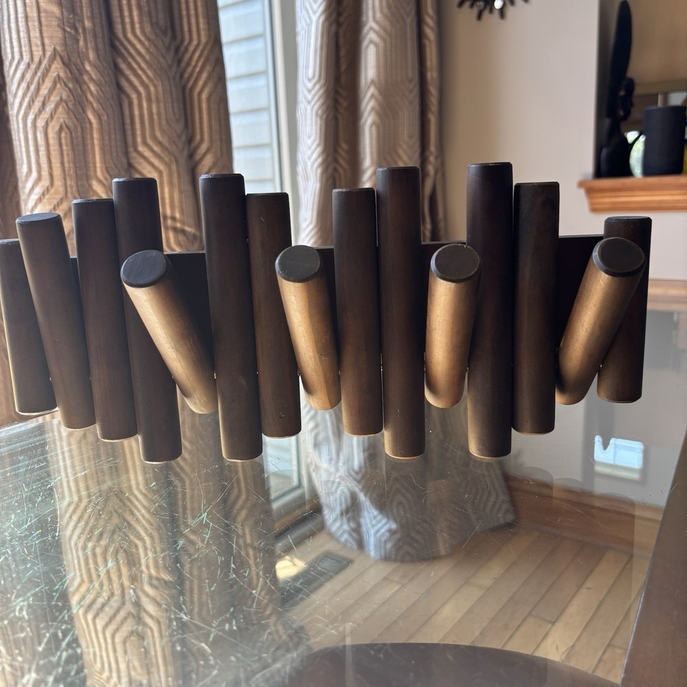 Umbra Wooden Picket Coat Jacket Wall Hanging Rail