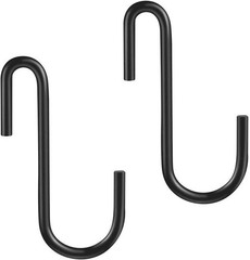10 Pack Heavy Duty Black S Hooks – Perfect for Kitchen & Closet Organization