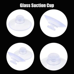 10 Pack 20mm Suction Cups for Glass Table Tops, Rubber Transparent Sucker Pads..