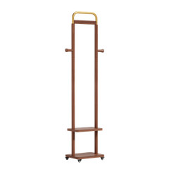 Solid Wood Coat Rack Stand 71in Tall Entryway Hall Tree Hanger Natural Walnut