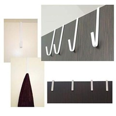 12 Pack White Smart Over The Door Hook,2 Side Metal Z Hooks,S Hooks for 12 PCS