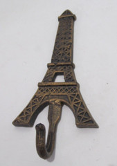 Eiffel Tower Paris Cast Metal 9 1/2″ Wall Mount Coat Jacket Hook