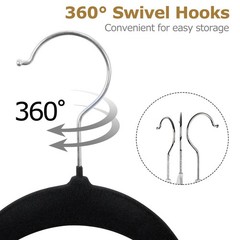 Velvet Hangers 100 Pack Non-Slip Suit Hangers with 360° Rotatable Hook for Pants