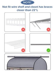 54” Hanging Garment Bags for Closet Storage Sealed Completely Jackets Coats …