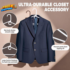 Quality White Plastic Hangers 10 Pack Super Heavy Duty Multipack for Clothes ..