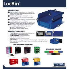 17 In. H X 16.5 In. W X 7.375 In. D Blue Plastic 24-Cube Organizer
