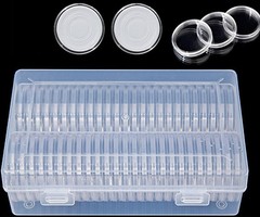 Coin 50 Clear Plastic Holder Capsules Silver Dollar Morgan Silver Dollar 40MM