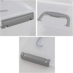 6-Pack 6 Quart Clear Latch Storage Boxes with Handles for Easy Organization