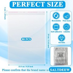 80 Pcs Magazine Protectors for Collectors Clear Plastic Sleeves 9.25 X 11.42 Inc