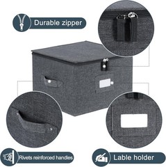 Grey 13×8 Inch Hard Shell China Dish Plate Storage Containers Dividers 2 PCS