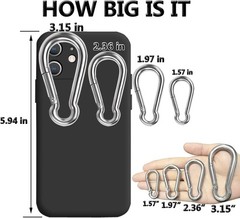 16 Count Heavy Duty Spring Snap Hooks – 304 Stainless Steel for Camping & Hiking