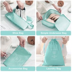 7x Travel Storage Bag Packing Cubes Set Luggage Organizer for Suitcase Carry On