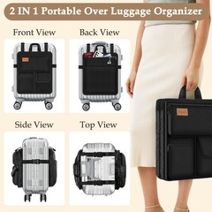 Over Luggage Organizer for Suitcase or Carry On Bag with 7 Storage Pockets-16…