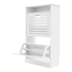 Shoe Cabinet With 2 Flip Drawers Shoe Shelves Shoe Storage Organizer Entryway