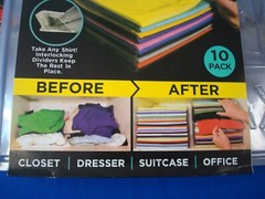 4-10 Pack EZSTAX 40 T-Shirt Folder & Closet Organizer Office Filing System New