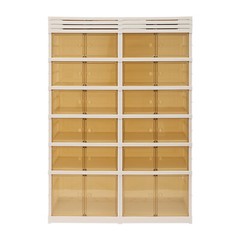 9 Tiers-36 Pairs Shoe Box Foldable Shoe Rack Shoe Storage Organizer W/ Doors