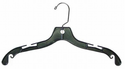 Only Hangers 17″ Black Plastic Medium Weight Hangers -Box of 50