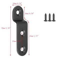 Mewutal 10pcs Z Brackets 1-3/4 Z-Shape Door Lock Brackets Black Double Angle …
