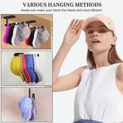 Stainless Steel Baseball Cap Hanger Wall Mounted Hat Rack Punch-Free Hook USA