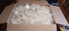 Around 2000 Mini Plastic Storage Containers. 1-3/4″ X 3/8″. Jewelry Container.